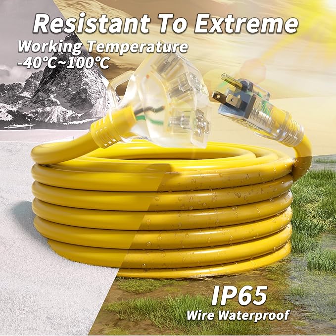 6 FT 12/3 Gauge Outdoor Extension Cord - Image 5