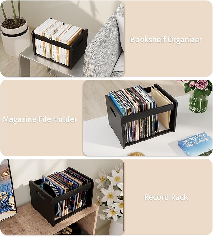 Bamboo Hanging File Organizer, Office Desk File Organizer - Image 6