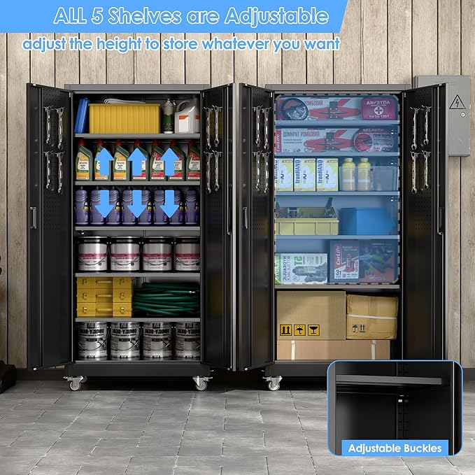 71" H×34" W×18" D Garage Storage Cabinet - Image 6
