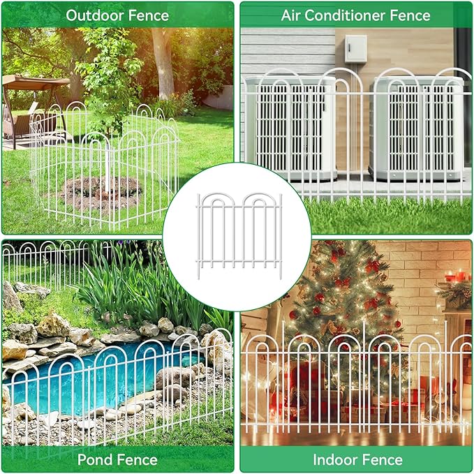 25 Panels Decorative Garden Fence, 24 in X 50 ft No Dig Dog Fence Outdoor - Image 7