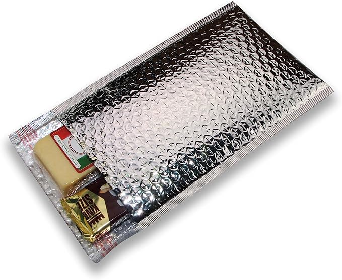 100 pcs 6.5x10.5 Metallic Glamour Cool Shield Thermal Bubble Mailers by by ZebraPack