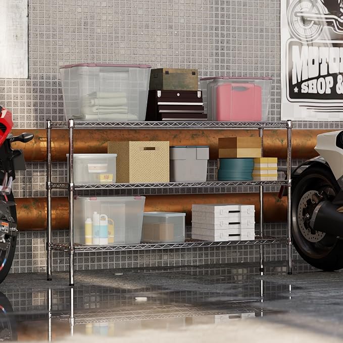 14" Deep x 54" Wide x 34" Height Wire Shelving Kit | 3-Tier | NSF Commercial - Image 5