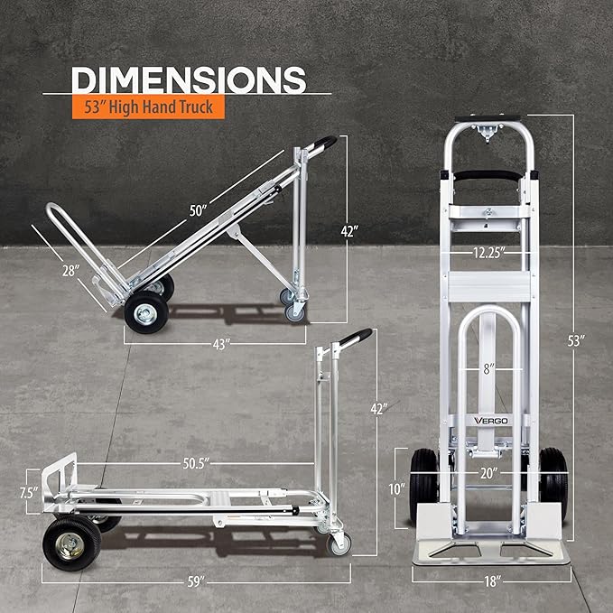 Vergo Industrial Convertible Hand Truck - Image 3