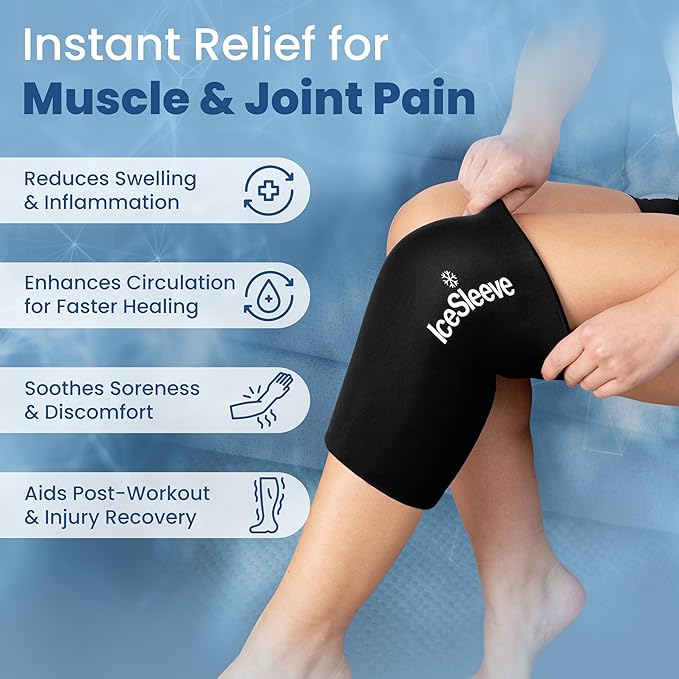 IceSleeve Elbow & Knee Ice Pack Wrap, Reusable Ice Sleeve - Image 5