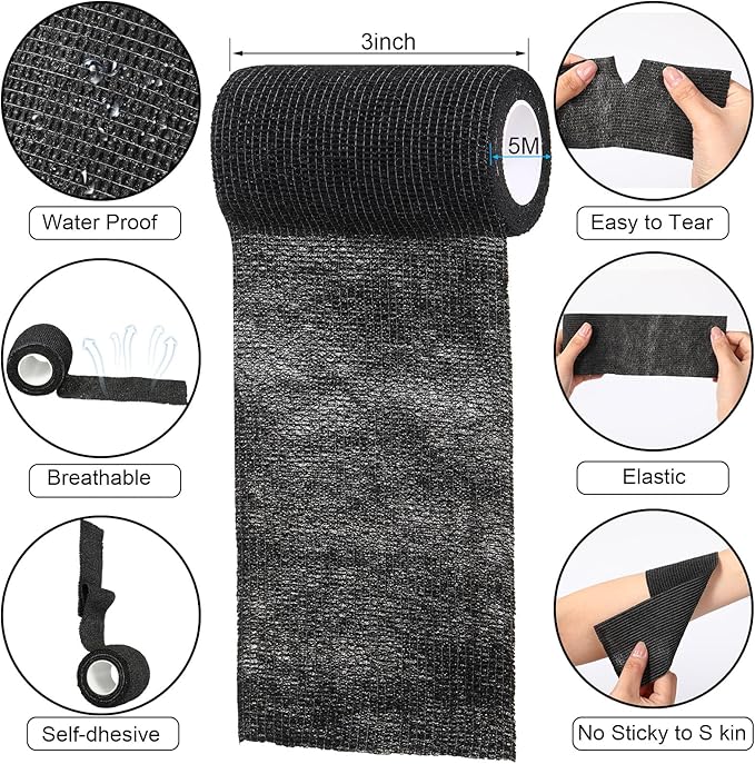 Treela 36 Pcs Self Adherent Bandage 3" X 5 Yard Wrap Breathable Cohesive - Image 2