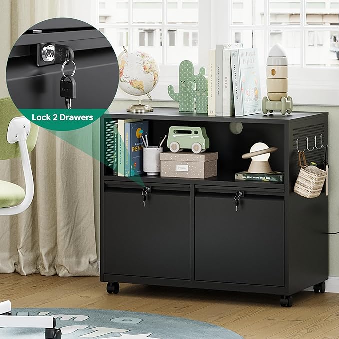 Letaya Mobile 2 Drawer File Cabinet - Image 4