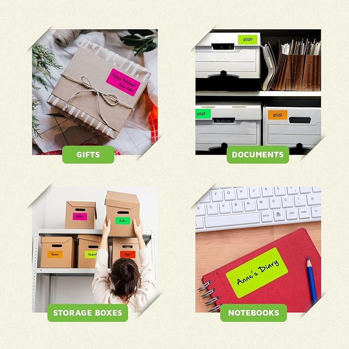 Royal Green Rectangular Stickers Color-Coding Labels - Image 6