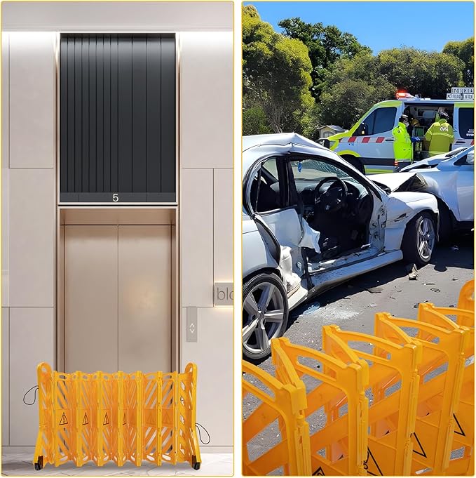 13FT Folding Security Gate, Portable Safety Barrier - Image 4