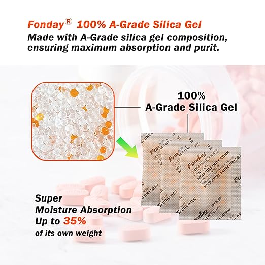 5g x 60 packs Fonday Rechargeable Silica Gel Desiccant Packets Food Grade Fast - Image 4