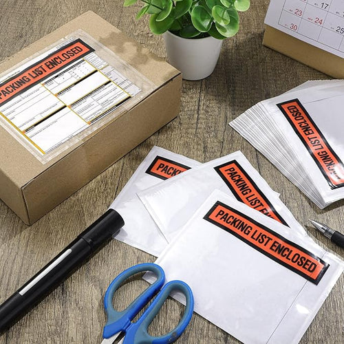 1000 Pcs Packing Slip Envelope Pouches Clear Self Adhesive Shipping Label - Image 2