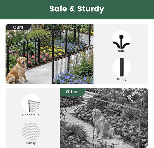 24 in Decorative Garden Fence Outdoor - Image 2