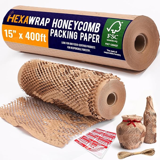 Honeycomb Packing Paper 15" x 400ft by Hexawrap