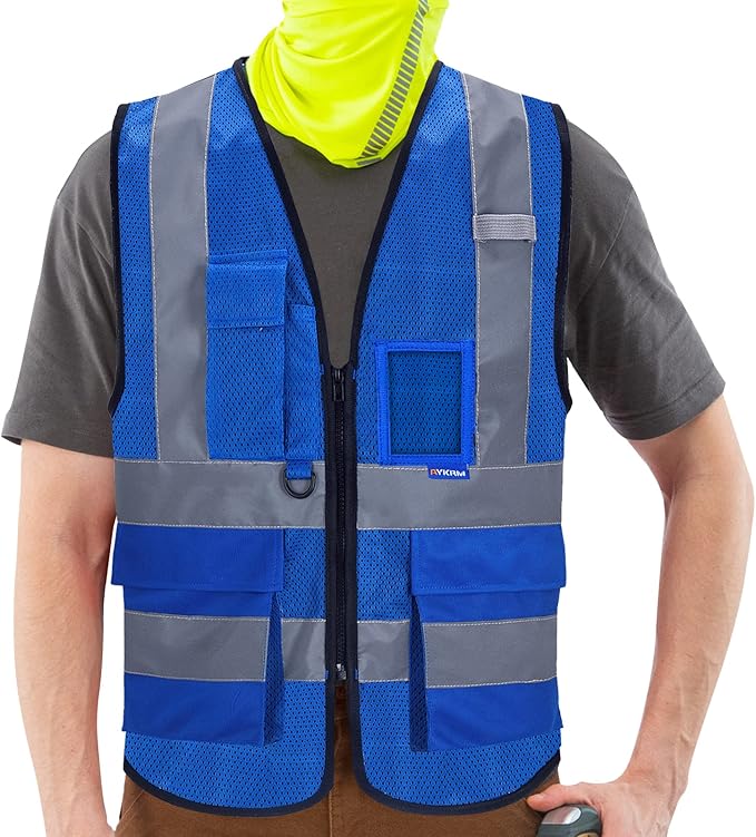 A-SAFETY High Visibility Mesh Safety Reflective Vest by A-SAFETY