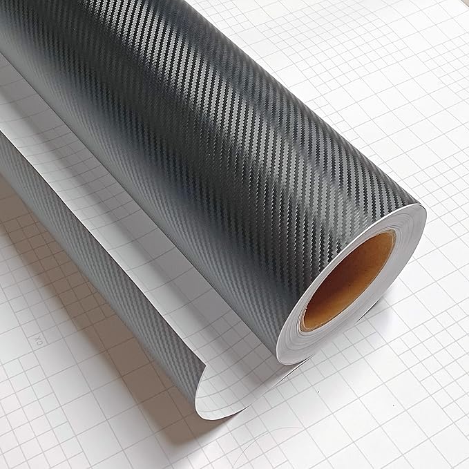 3D Black Carbon Fiber Vinyl Bubble Car Wrap Film Automotive DIY Decals by F+%26+B+LED+LIGHTS