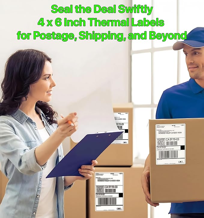 Fanfold x Thermal Stack Direct White Strong Adhesive Perforated Postage - Image 7