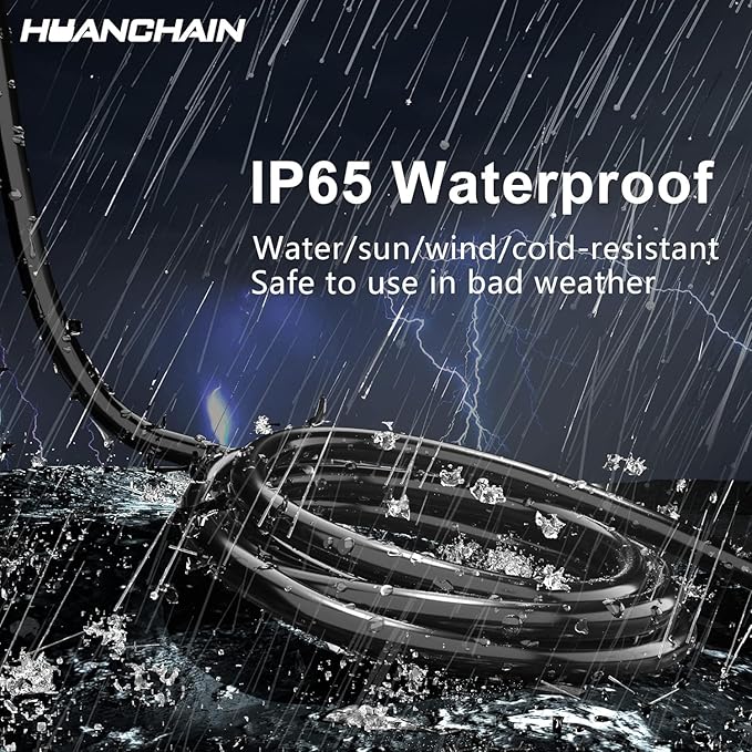 HUANCHAIN Black Outdoor Extension Cord 50 ft Waterproof, Indoor 16/3 Gauge - Image 5