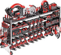 49.8" W Super Large Power Tool Organizer Wall Mount, 4-Layer Heavy Duty Tool by SHOMEXTOL