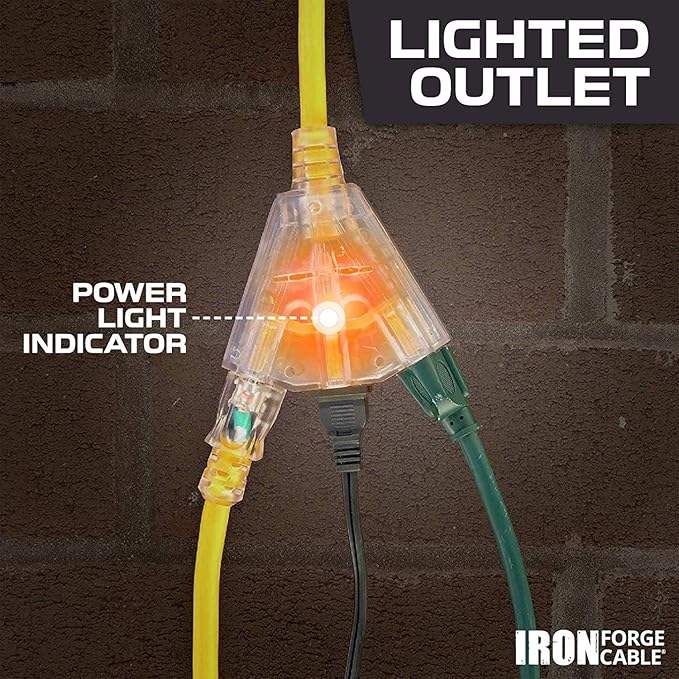 Iron Forge Cable 50 Foot Lighted Outdoor Extension Cord - Image 5