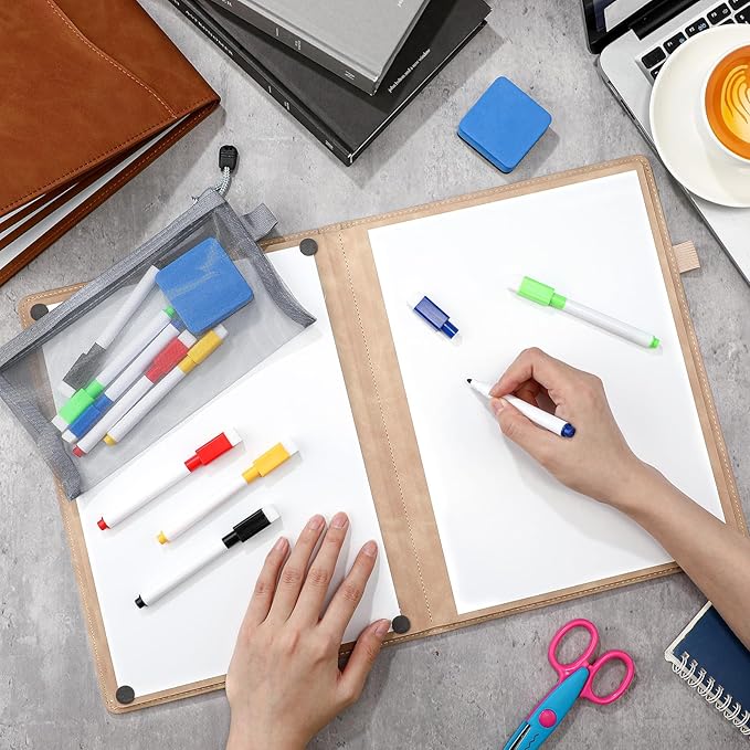 6 Sides Whiteboard Notebook Portable Whiteboard Dry Erase Notebook Portable Dry - Image 7