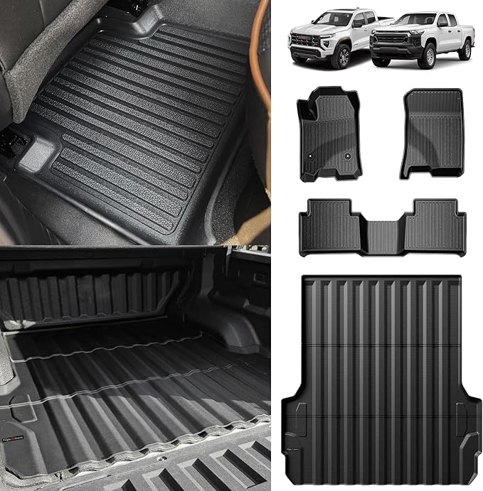 TripleAliners for 2023 2024 2025 2026 Colorado & Canyon Truck Bed Mat and Floor by TripleAliners
