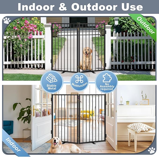 Metal Freestanding Dog Gates - Image 4