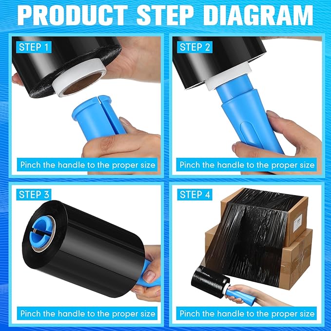 Jutom 16 Pcs Stretch Wrap Roll Plastic Wrap - Image 5