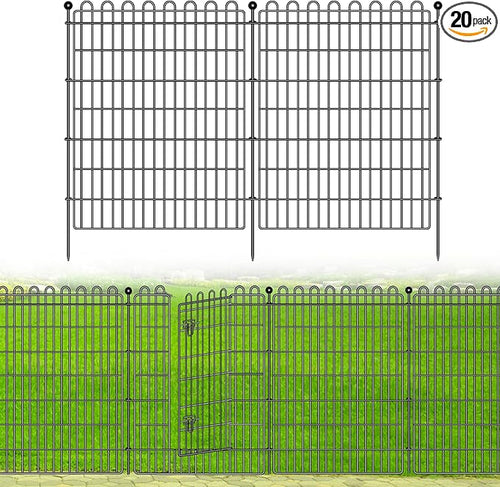 20 Panels No Dig Decorative Garden Fence by OutdoorFence