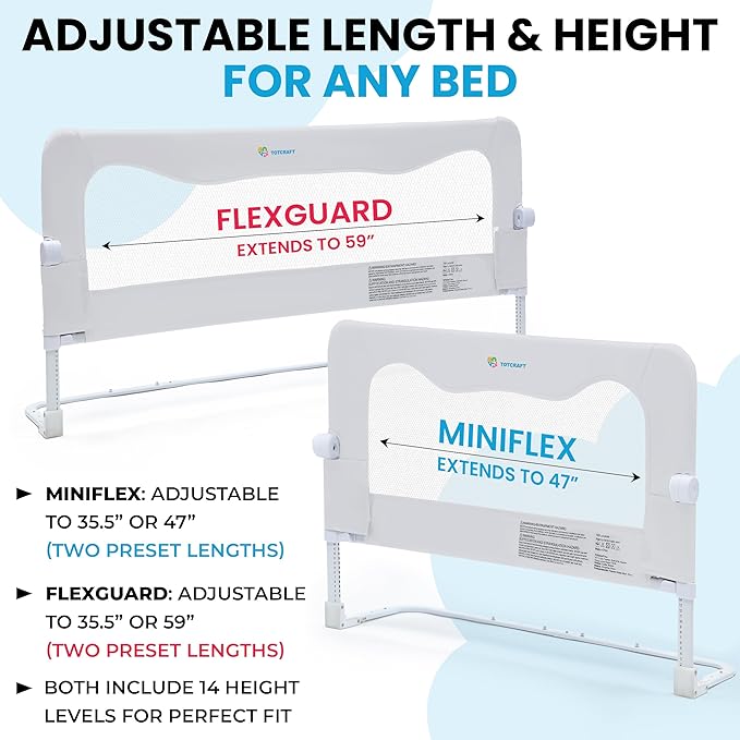 TotCraft MiniFlex Adjustable Length & Height Bed Rail - Image 2