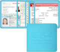 Car Insurance and Registration Holder, 5.5 x 5 Inch PU Leather Vehicle Glove by Techion