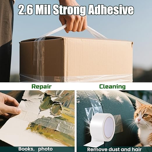 Lichamp Clear Packing Tape, 12 Rolls Heavy Duty Packaging Tape Refill - Image 5
