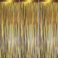 3 Pack 3.3 x 8.2 ft Matte Gold Foil Fringe Backdrop Curtains, Tinsel Streamers by Voircoloria