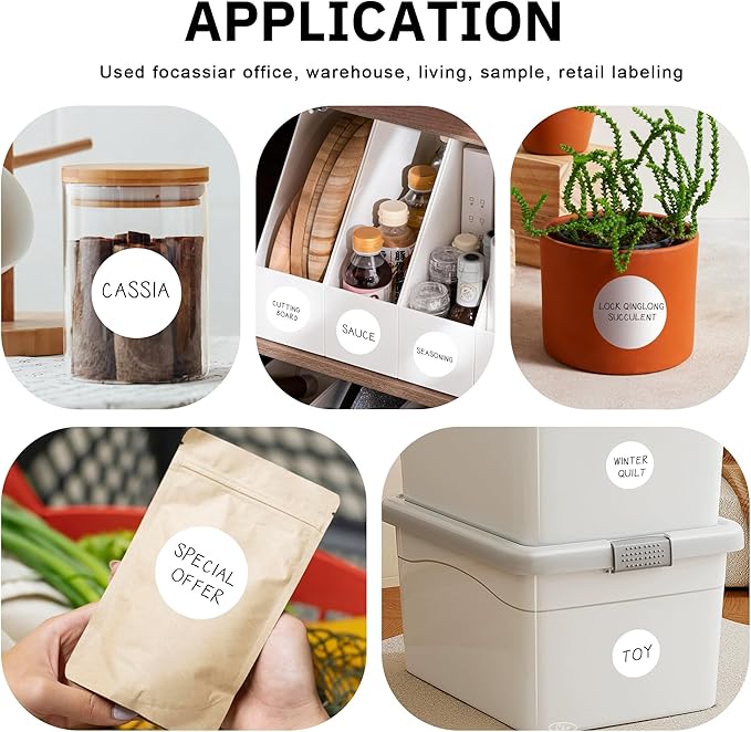 2 Inch White Circle Sticker Labels, Organizing - Image 7
