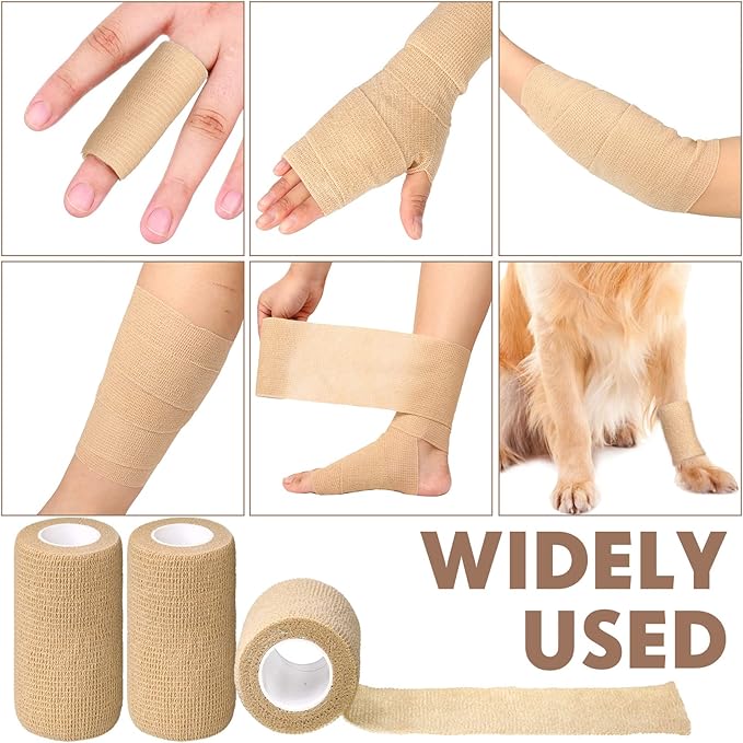 Treela 36 Pcs Self Adherent Bandage 4" X 5 Yard Wrap Breathable Cohesive - Image 3