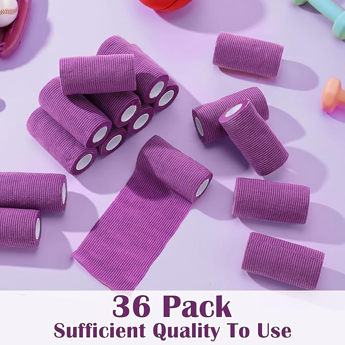 Treela 36 Pcs Self Adherent Bandage 4" X 5 Yard Wrap Breathable Cohesive - Image 4
