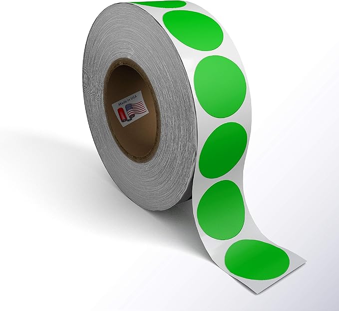 Kenco Color Coding Circle Dot Sticker Labels on a roll by KENCO