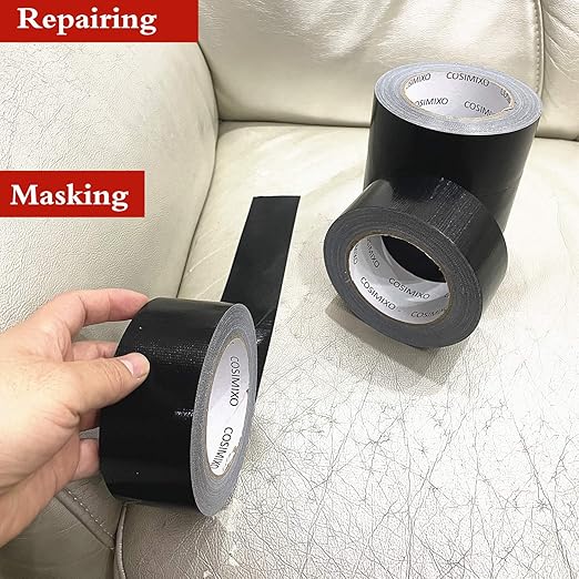 COSIMIXO 5-Pack Black Heavy Duty Duct Tape, 2 inches x 30 Yards, No Residue - Image 6