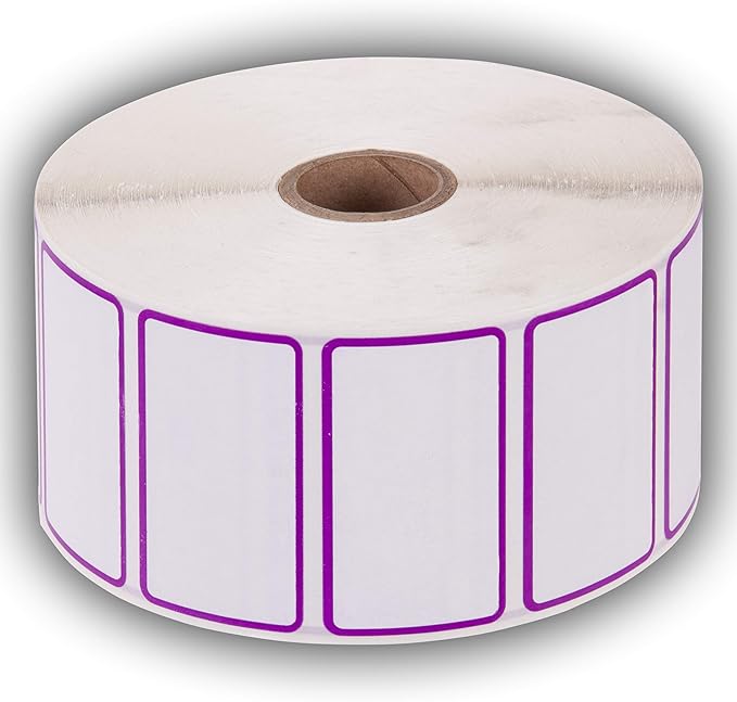2.25" X 1.25" Direct Thermal Perforated Stickers Labels - Image 2