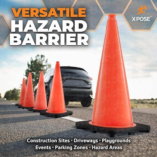 Xpose Safety 28 Inch Orange Traffic Cones, Kids and Construction - Image 7