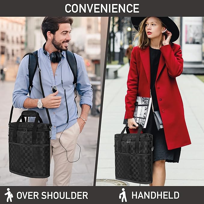 Opux 3 Bottle Wine Carrier Tote, Insulated Leakproof Cooler Bag - Image 6