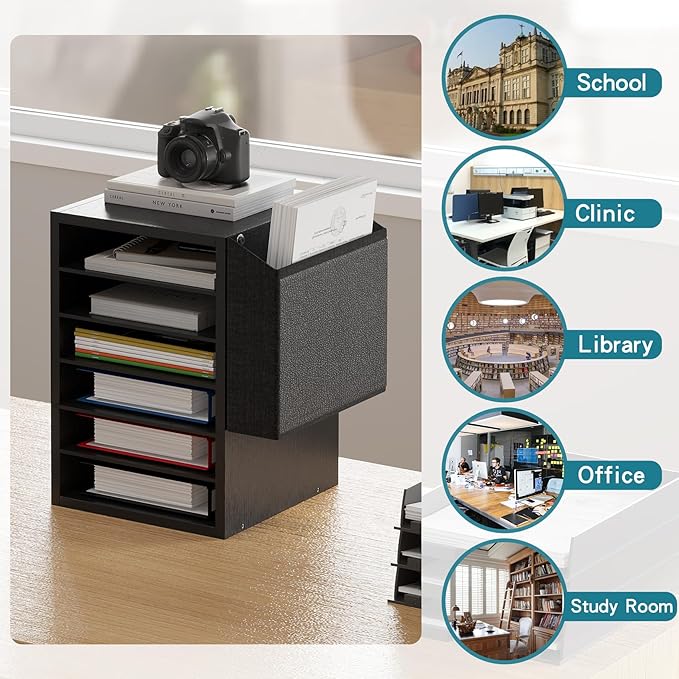 Literature Organization Paper Storage Slot, Office Desk File Organizer - Image 9