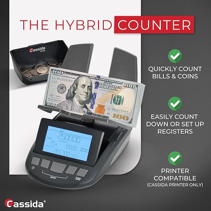 Cassida Professional Money Counting Scale Bill Counter, 1 Pack - Image 2