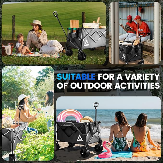 Wagon Cart Shopping Foldable Folding Collapsible - Image 4