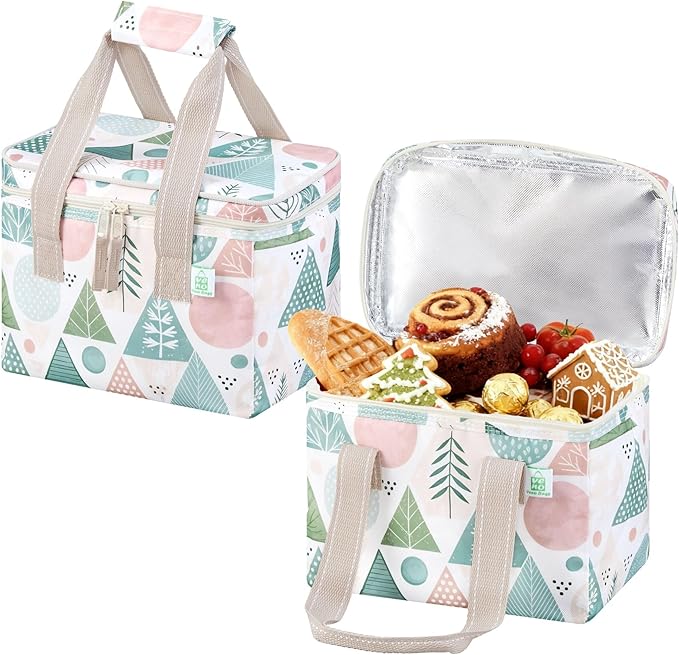 VENO 2 Pack Christmas Insulated Lunch Bag by Veno