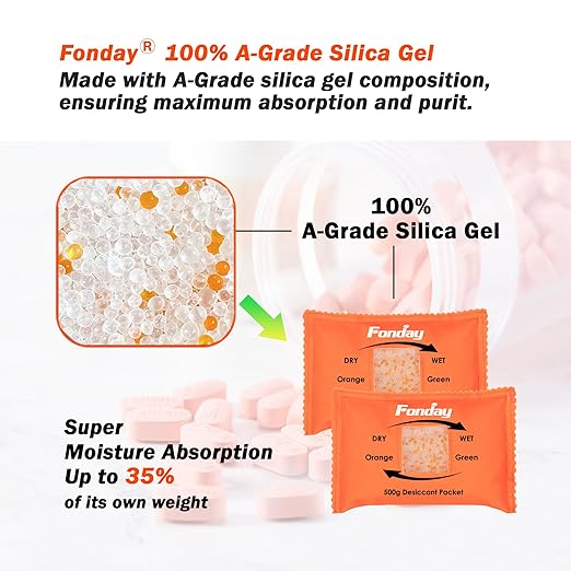 500g x 4 Packs Fonday Rechargeable Silica Gel Car Dehumidifier Fast Reactivate - Image 3