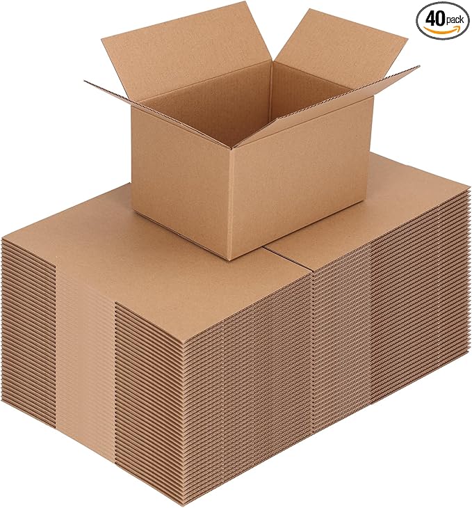 CRUGLA 40 Packs 9x6x3 Shipping Boxes by CRUGLA
