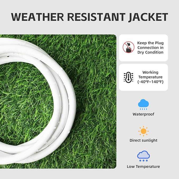 25 FT 12 Gauge Extension Cord Outdoor, Heavy Duty Weatherproof & Flame - Image 5