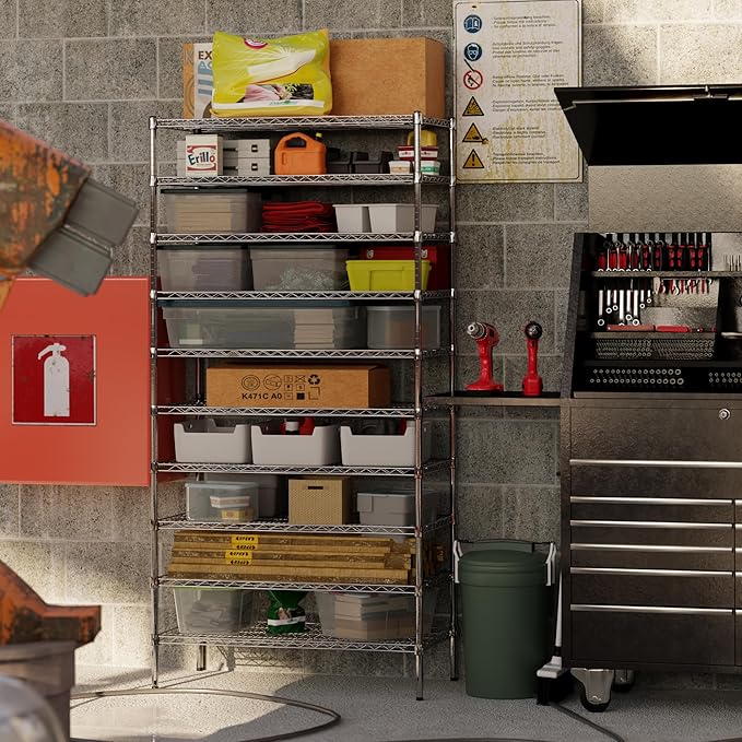 21" Deep x 42" Wide x 86" Height Wire Shelving Kit | 10-Tier | NSF Commercial - Image 7