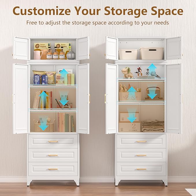 Kitchen Pantry Cabinet, Tall Storage Cabinets - Image 5