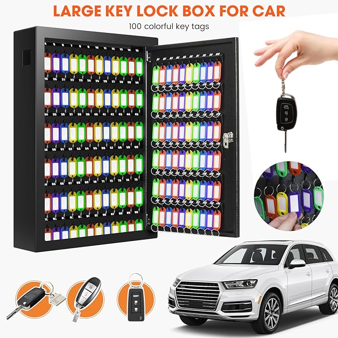 150 Keys Cabinet Organizer Wall Mount, Heavy Duty Key Lock Box - Image 5