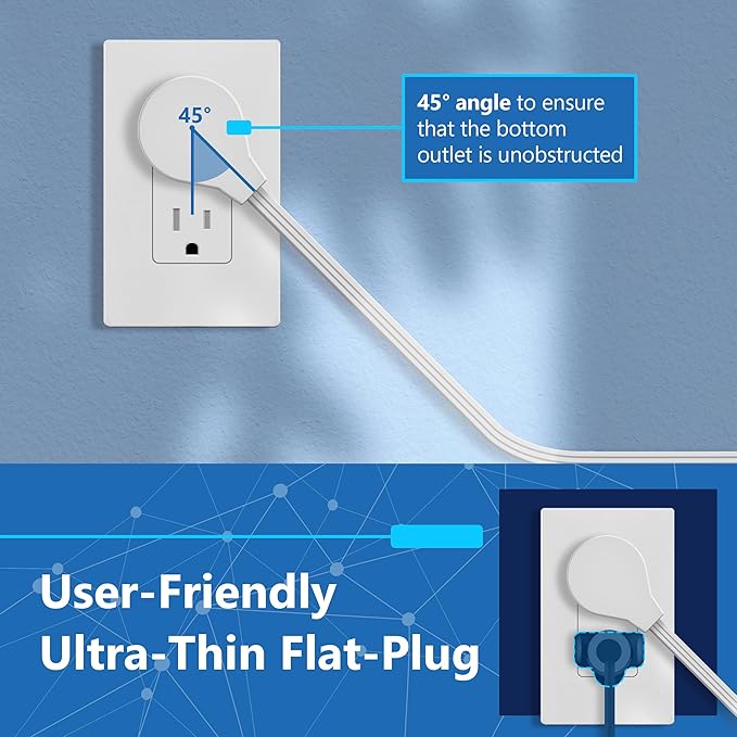 LIDER Outlet Extender with 3 Receptacles, USB Type-A, and 2 USB Type-C Port - Image 7